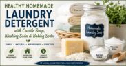 Healthy-homemade-laundry-detergent-ingredients-featuring-Castile-soap-washing-soda-baking-soda-and-powdered-laundry-soap-beside-folded-towels